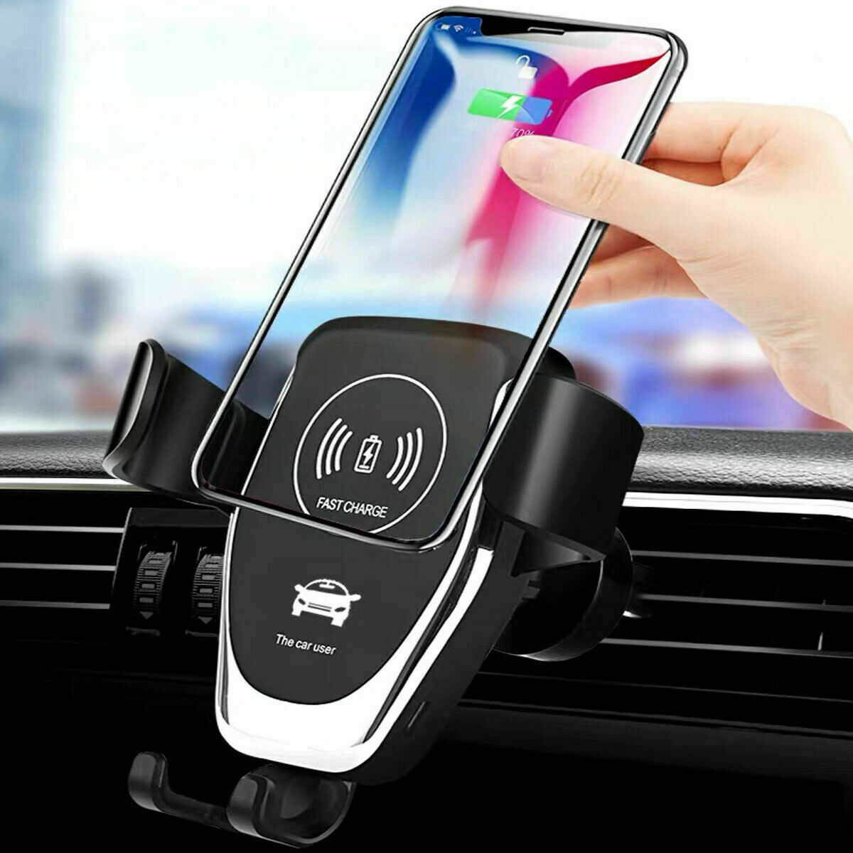 Cargador Inalámbrico Rápido Para Auto