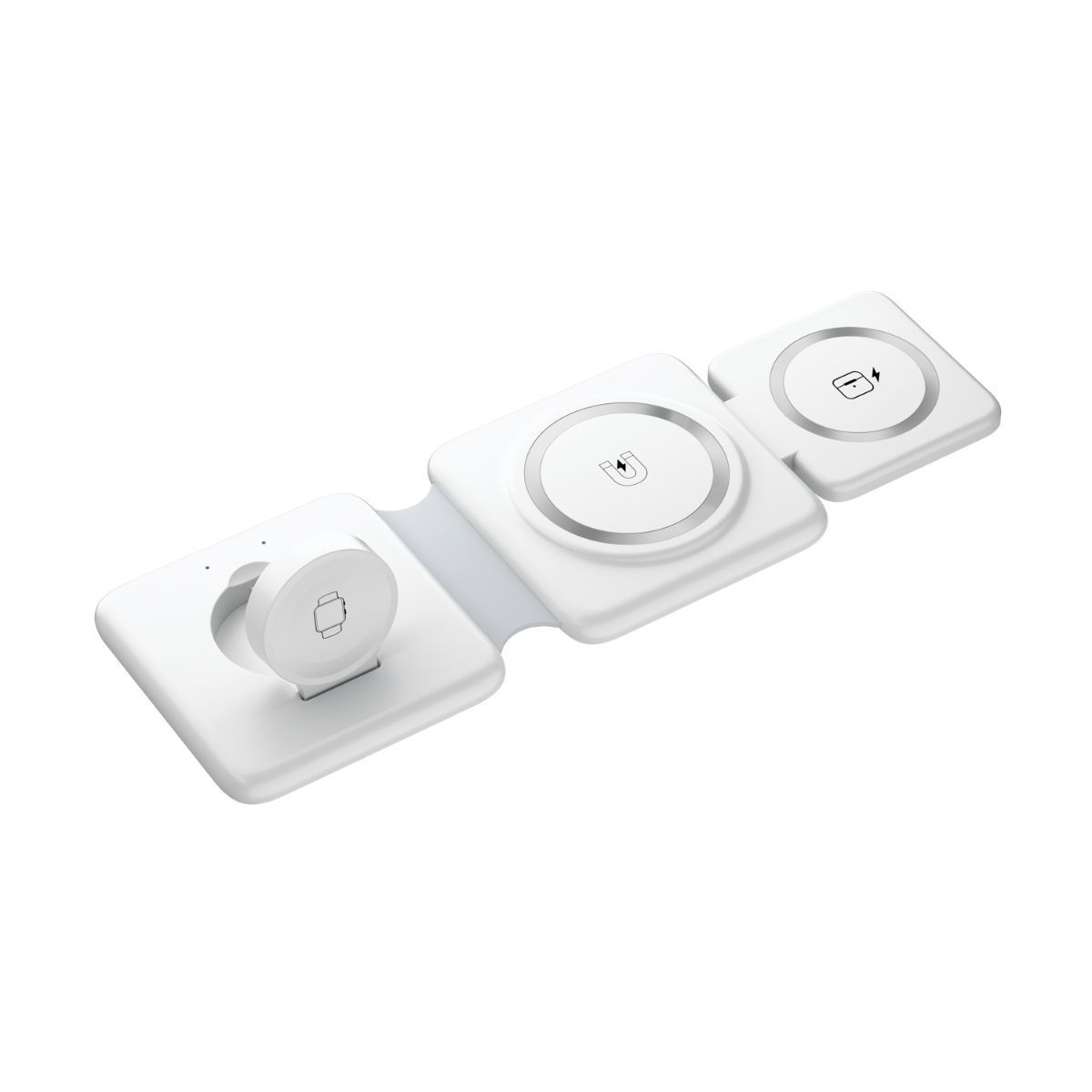 Cargador Inalámbrico Plegable Magnético 3 en 1